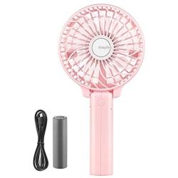 Mini Handheld Fan, EasyAcc Personal Cooling Fan with 2600mAh USB Rechargeable Battery 3-15 Working Hours Battery Fan Folding USB Desk Fan Small Portable Table Fan for Travel Office Room Household