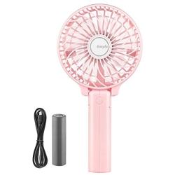 Mini Handheld Fan, EasyAcc Personal Cooling Fan with 2600mAh USB Rechargeable Battery 3-15 Working Hours Battery Fan Folding USB Desk Fan Small Portable Table Fan for Travel Office Room Household