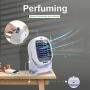 Mini Air Cooler Fan - Portable AC Fans with Cooling and Perfuming Function, 3 Wind Speeds, USB Powered Personal Table Fan for Home, Office, Bedroom, Camping and Car