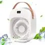 BNT Portable Air Conditioner, Evaporative Air Conditioner Fan, 3 Wind Speeds & 2 Misting Levels, Humidifier, Night Light, Rechargeable Battery, Personal Air Cooler Fan for Home/Office/Outdoor, White BNT Portable Air Conditioner, Evaporative Air Conditioner Fan, 3 Wind Speeds & 2 Misting Levels, Humidifier, Night Light, Rechargeable Battery, Personal Air Cooler Fan for Home/Office/Outdoor, White