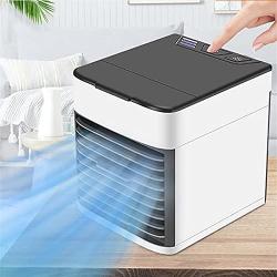 Mini Portable Air Cooling Fan Humidifier, USB Portable Air Conditioner with Led Light,for Office, Room Desk Top