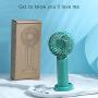 Fortyone Handheld small fan,Portable Handheld Fan,Rechargeable Handheld Personal Fan Small Hand Held Battery Fan, Mini Personal Fan Rechargeable Portable Travel Fan 3 Settings[Dark green]