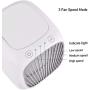 Portable Air Conditioner AC Fan, Personal Air Cooler Fan, 3 Speeds USB Air Conditioning Fan, Evaporative Rapid Air Cooling, Tiny Swamp Cooler for Home Office Room Desktop Camping(White)