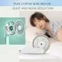 LÄTT LIV Mini Handheld Fan Portable 3 Speed Adjustable Powerful Small Personal Fans with USB Rechargeable Battery Eyelash Fan for Travel Office Home, White