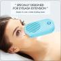 Awhoas USB Mini Portable Fan Rechargeable Eyelash Fan Dryer Electric Bladeless Handheld Air Conditioning Cooling Refrigeration Fan for Eyelash Extension(Blue)