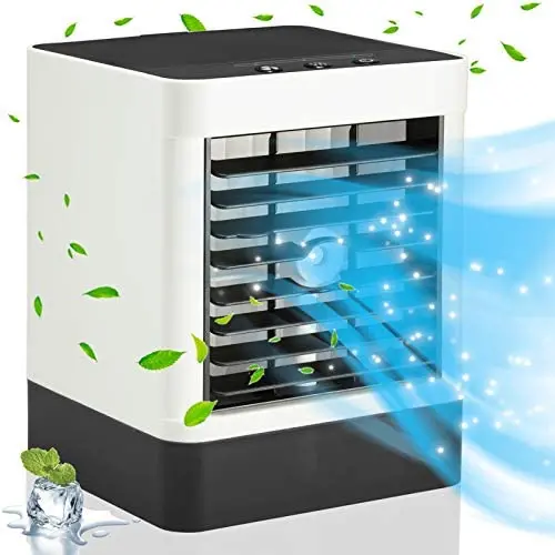 QIUJIN Portable Air Conditioner Fan, Humidifier Cooler Personal Small Mini Desk Fan Evaporative Air Cooler with Misting Cooling for Home Bedroom Office Outdoor QIUJIN Portable Air Conditioner Fan, Humidifier Cooler Personal Small Mini Desk Fan Evaporative Air Cooler with Misting Cooling for Home Bedroom Office Outdoor