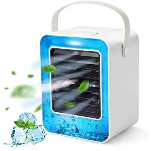 Koolertron Personal Air Cooler,4 in 1 Portable Space Air Conditioner Cooling Fan & Evaporative Spray Humidifier,Mini USB Desktop ice Fan for Home Room Office Outdoor Camping Kitchen Bedroom Koolertron Personal Air Cooler,4 in 1 Portable Space Air Conditioner Cooling Fan & Evaporative Spray Humidifier,Mini USB Desktop ice Fan for Home Room Office Outdoor Camping Kitchen Bedroom