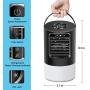 Portable Air Conditioner Fan, KUUOTE Mini Evaporative Cooler, Personal Space Air Cooler Quiet Desk Fan Humidifier Misting Fan for Small Room Bedroom Home Office (Cylinder-Black)