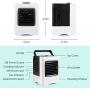 Portable Air Conditioner, Mini Air Cooler, Personal Evaporative Air Conditioner Fan, New Misting Fan with 1 USB Cable, 7 Colors LED Light for Home, Office and Room