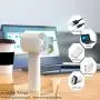 Mr. Lei Handheld Fan, Portable Mini Small Personal Fan With USB Rechargeable Battery Operated And 3 Adjustable Speed, Hand Held Fan For Girls Women Men Home Office Indoor Outdoor Travelling (White) Mr. Lei Handheld Fan, Portable Mini Small Personal Fan With USB Rechargeable Battery Operated And 3 Adjustable Speed, Hand Held Fan For Girls Women Men Home Office Indoor Outdoor Travelling (White)