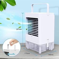 Personal Air Cooler, Portable Air Conditioner Fan with 1/2/4/8H Timer, 5000mAh Rechargeable Battery Operated 3 Wind Speeds & 3 Refrigeration, Ice Cooler Fan for Home Bedroom Office Outdoor