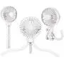 scurry Stroller Fan, Portable Desk Fan, Mini USB Fan, 2600mAH Rechargeable Battery Operated Fan with LED Light and Aromatherapy, Flexible Tripod Design Personal Handheld Fan for Stroller (White) scurry Stroller Fan, Portable Desk Fan, Mini USB Fan, 2600mAH Rechargeable Battery Operated Fan with LED Light and Aromatherapy, Flexible Tripod Design Personal Handheld Fan for Stroller (White)
