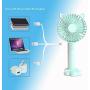 Mini Handheld Fan,Quiet Personal Portable Fan with 3 Speed, Small Desk Fan with USB Rechargeable Battery, Multifunction USB Fan with Night Light,Table Fan With Base to Put the Phone,for Outdoor,Travel, School, Home, Office (Pink)