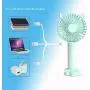 Mini Handheld Fan,Quiet Personal Portable Fan with 3 Speed, Small Desk Fan with USB Rechargeable Battery, Multifunction USB Fan with Night Light,Table Fan With Base to Put the Phone,for Outdoor,Travel, School, Home, Office (Pink)