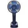 YIHUNION Mini Handheld Fan Portable, Hand held Personal Fan Rechargeable Battery Operated Powered Cooling Desktop Electric USB Fan with Fan Stand, 2500mAh Battery 4 Modes for Home Travel Outdoor（Blue)