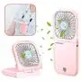 HARZBEKE Handheld Fan, Small Personal Fan with 3 Speeds Ncke Rechargeable Portable Fan, Powerful Mini USB Outdoor Fan Quiet Small Desk Fan Free Angle, Good for Travel Home Office School Queue-PINK HARZBEKE Handheld Fan, Small Personal Fan with 3 Speeds Ncke Rechargeable Portable Fan, Powerful Mini USB Outdoor Fan Quiet Small Desk Fan Free Angle, Good for Travel Home Office School Queue-PINK