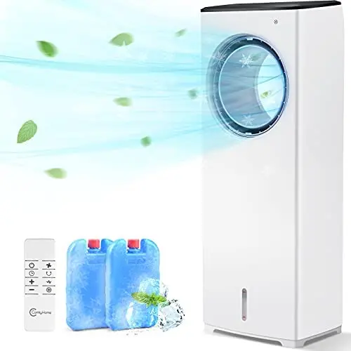 COMFYHOME 2-in-1 Air Cooler, 32'' Swamp Cooler w/ Cooling Function, Bladeless Design, 3 Wind Speeds, 4 Modes, 40°Oscillation, 8H Timer, Remote Control Evaporative Air Cooler for Home Office COMFYHOME 2-in-1 Air Cooler, 32'' Swamp Cooler w/ Cooling Function, Bladeless Design, 3 Wind Speeds, 4 Modes, 40°Oscillation, 8H Timer, Remote Control Evaporative Air Cooler for Home Office