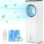 COMFYHOME 2-in-1 Air Cooler, 32'' Swamp Cooler w/ Cooling Function, Bladeless Design, 3 Wind Speeds, 4 Modes, 40°Oscillation, 8H Timer, Remote Control Evaporative Air Cooler for Home Office COMFYHOME 2-in-1 Air Cooler, 32'' Swamp Cooler w/ Cooling Function, Bladeless Design, 3 Wind Speeds, 4 Modes, 40°Oscillation, 8H Timer, Remote Control Evaporative Air Cooler for Home Office