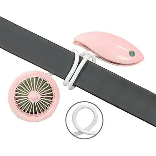 Portable Hand Free Neck Fan, 3 Speeds USB Rechargeable Battery Personal Mini Fans Headphone Neckband 360 Degree Rotation for Home, Camping, Office, Car Seat and Travel Outdoor (Pink)