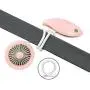 Portable Hand Free Neck Fan, 3 Speeds USB Rechargeable Battery Personal Mini Fans Headphone Neckband 360 Degree Rotation for Home, Camping, Office, Car Seat and Travel Outdoor (Pink)