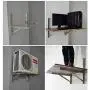 KJArrow Air Conditioner Outdoor Wall Mounting Bracket Rust Free Stainless Steel Support 9000-36000BTU Condenser Ductless Mini Split Air Conditioner Heat Pump System KJArrow Air Conditioner Outdoor Wall Mounting Bracket Rust Free Stainless Steel Support 9000-36000BTU Condenser Ductless Mini Split Air Conditioner Heat Pump System