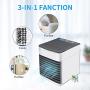 Mini Portable Air Cooling Fan Humidifier, USB Portable Air Conditioner with Led Light,for Office, Room Desk Top