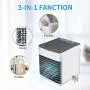 Mini Portable Air Cooling Fan Humidifier, USB Portable Air Conditioner with Led Light,for Office, Room Desk Top