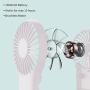 Mini Handheld Fan ,Portable Fan,Speed Adjustable Desk Fan with USB Rechargeable Battery Operated, Cooling Hanging Fan (white)