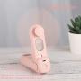 Portable Handheld Misting Fan Small Personal Desk Fan USB Rechargeable for Home Office Outdoor by Alpharan(Pink)