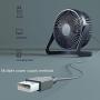 EigPluy USB Desk Fan,5 Inch Portable USB Fan,Small Table Fan,Personal Desktop Fan,Quiet USB Fan for Office/Home/Camping