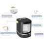 XDS Mini Portable Air Conditioner,Small Personal Air Cooler,One Free Essential Oil,USB Air Cooler Fan With Humidifier,3 speeds,6 colors Night light, large 675ml Water Tank,Black