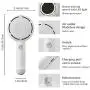 Mini Handheld Fan, Battery Operated Rechargeable Portable Fan with LED Light Makeup Mirror, Bladeless Small Personal Fan 3 Speeds Eyelash Fan for Women Girls Outdoor Travel (White) Mini Handheld Fan, Battery Operated Rechargeable Portable Fan with LED Light Makeup Mirror, Bladeless Small Personal Fan 3 Speeds Eyelash Fan for Women Girls Outdoor Travel (White)