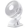 MISSUE Clip On Desk Fan, Baby Safe Stroller Fan, USB & Battery Operated Fan with 3 Speed for Child, Men, Women, 3000mAh Rechargeable Battery Included