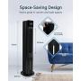 Sunday Living Evaporative Air Cooler, 2-in-1 Tower Fan w/Cooling & Humidification, 1.3 Gal Water Tank, 3 Wind Modes & 3 Speeds, Cooling Fan, Remote & Panel Control, 12-H Timer, 4 Ice Boxes (Black)