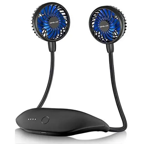 Neck Fan, OPOLAR 5000mAh Portable Personal Mini Neckband Fan, Battery Operated Fan Lasts 26 Hours, 6 Speeds Strong Airflow, Hands Free Sport Fan, USB Rechargeable Hanging Fan for Home Travel Outdoor Neck Fan, OPOLAR 5000mAh Portable Personal Mini Neckband Fan, Battery Operated Fan Lasts 26 Hours, 6 Speeds Strong Airflow, Hands Free Sport Fan, USB Rechargeable Hanging Fan for Home Travel Outdoor