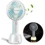 OCUBE Handheld Fan, Mini Hand Held Fan with 7 Color LED Light Base, 2000mAh Battery Operated USB Rechargeable Desk Fan, 3 Speeds Electric Portable Personal Cooling Fan for Home Office Travel (Blue) OCUBE Handheld Fan, Mini Hand Held Fan with 7 Color LED Light Base, 2000mAh Battery Operated USB Rechargeable Desk Fan, 3 Speeds Electric Portable Personal Cooling Fan for Home Office Travel (Blue)