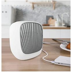 Portable Air Conditioner AC Fan, Personal Air Cooler Fan, 3 Speeds USB Air Conditioning Fan, Evaporative Rapid Air Cooling, Tiny Swamp Cooler for Home Office Room Desktop Camping(White)