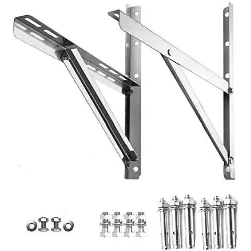 KJArrow Air Conditioner Outdoor Wall Mounting Bracket Rust Free Stainless Steel Support 9000-36000BTU Condenser Ductless Mini Split Air Conditioner Heat Pump System KJArrow Air Conditioner Outdoor Wall Mounting Bracket Rust Free Stainless Steel Support 9000-36000BTU Condenser Ductless Mini Split Air Conditioner Heat Pump System
