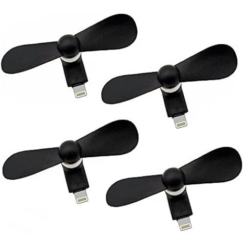Personal Mini USB Fans for Cellphones - 4 Pack Portable Phone Fan Small Pocket Fan Fast Cooling Travel Fans for IOS Phone 12/11/10/9/8/iPad (Black) Personal Mini USB Fans for Cellphones - 4 Pack Portable Phone Fan Small Pocket Fan Fast Cooling Travel Fans for IOS Phone 12/11/10/9/8/iPad (Black)