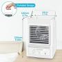 Personal Air Cooler, Rechargeable Battery Operated 60°&120° Auto Oscillation, Portable Air Conditioner Fan with 3 Wind Speeds & 2 Refrigeration, Ultra Quite Ice Cooler Fan for Home Office Outdoor