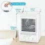 Personal Air Cooler, Rechargeable Battery Operated 60°&120° Auto Oscillation, Portable Air Conditioner Fan with 3 Wind Speeds & 2 Refrigeration, Ultra Quite Ice Cooler Fan for Home Office Outdoor