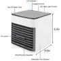Portable Air Conditioner, Small Air Conditioner with 3 Wind Speeds & LED Light Control, Humidifier & Purifier for Bedroom, Office,Camping,and Desktop