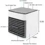 Portable Air Conditioner, Small Air Conditioner with 3 Wind Speeds & LED Light Control, Humidifier & Purifier for Bedroom, Office,Camping,and Desktop