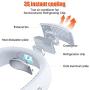 NORMIA RITA [Instant Cooling] Personal Air Conditioner Neck Fan Built-in Refrigerating Chip Wearable Cooling Fan with 360° Wind Outlet Portable Hang Neck Fan for Hot Flashes