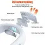 NORMIA RITA [Instant Cooling] Personal Air Conditioner Neck Fan Built-in Refrigerating Chip Wearable Cooling Fan with 360° Wind Outlet Portable Hang Neck Fan for Hot Flashes