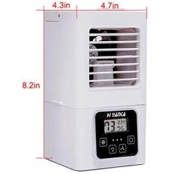 H YANKA Personal Air Cooler Fan On Desk, .Mini Portable cooler conditioner ,Desktop Air Conditioner Fan with 3 Wind Speeds,Humidifier,No water leakage,Smart touch buttons, for Office,dormitory,bed room