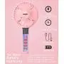 HonHey Handheld Fan Portable,Mini Hand Held Fan with USB Rechargeable Battery,3 Speed Personal Desk Table Fan with Base,8-12 Hours Operated Small Makeup Eyelash Fan for Women Girls Kids Outdoor HonHey Handheld Fan Portable,Mini Hand Held Fan with USB Rechargeable Battery,3 Speed Personal Desk Table Fan with Base,8-12 Hours Operated Small Makeup Eyelash Fan for Women Girls Kids Outdoor