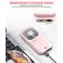 HARZBEKE Handheld Fan, Small Personal Fan with 3 Speeds Ncke Rechargeable Portable Fan, Powerful Mini USB Outdoor Fan Quiet Small Desk Fan Free Angle, Good for Travel Home Office School Queue-PINK HARZBEKE Handheld Fan, Small Personal Fan with 3 Speeds Ncke Rechargeable Portable Fan, Powerful Mini USB Outdoor Fan Quiet Small Desk Fan Free Angle, Good for Travel Home Office School Queue-PINK