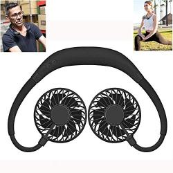 Neck Fan Personal Fan Aound Neck Neckband Fan Portable Hanging Fan Mini Hands Free Wearable Sport Fan,2000mAh USB Rechargeable 3 Speeds,LED Silent 360° Direction For Office Outdoor Trave Home