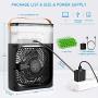 Portable Air Conditioner Fan, Personal Mini Air Conditioner Desk Cooling Fan with 900ml Water Tank, 1/2/3 H Timer, 3 Wind Speeds and 3 Spray Modes for Bedroom, Office, Small Room, Travel
